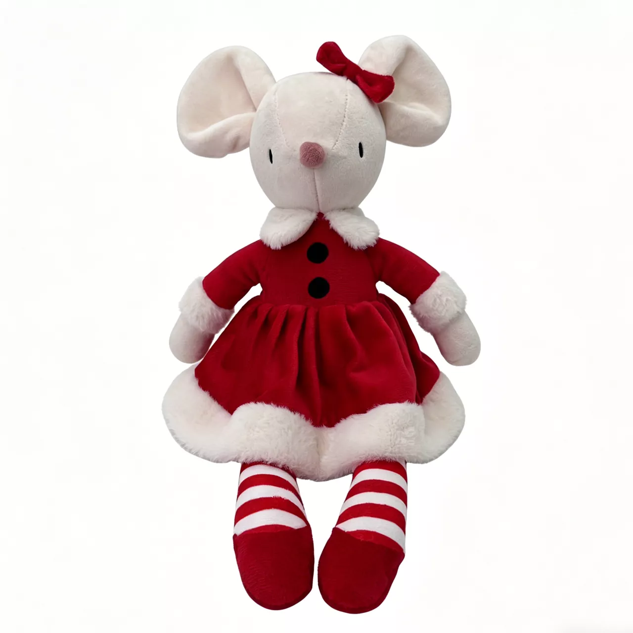 Uzun Bacaklı Kırmızı Elbiseli Fare Noel Peluş Oyuncak Uzun Bacaklı Kırmızı Elbiseli Fare Noel Peluş Oyuncak